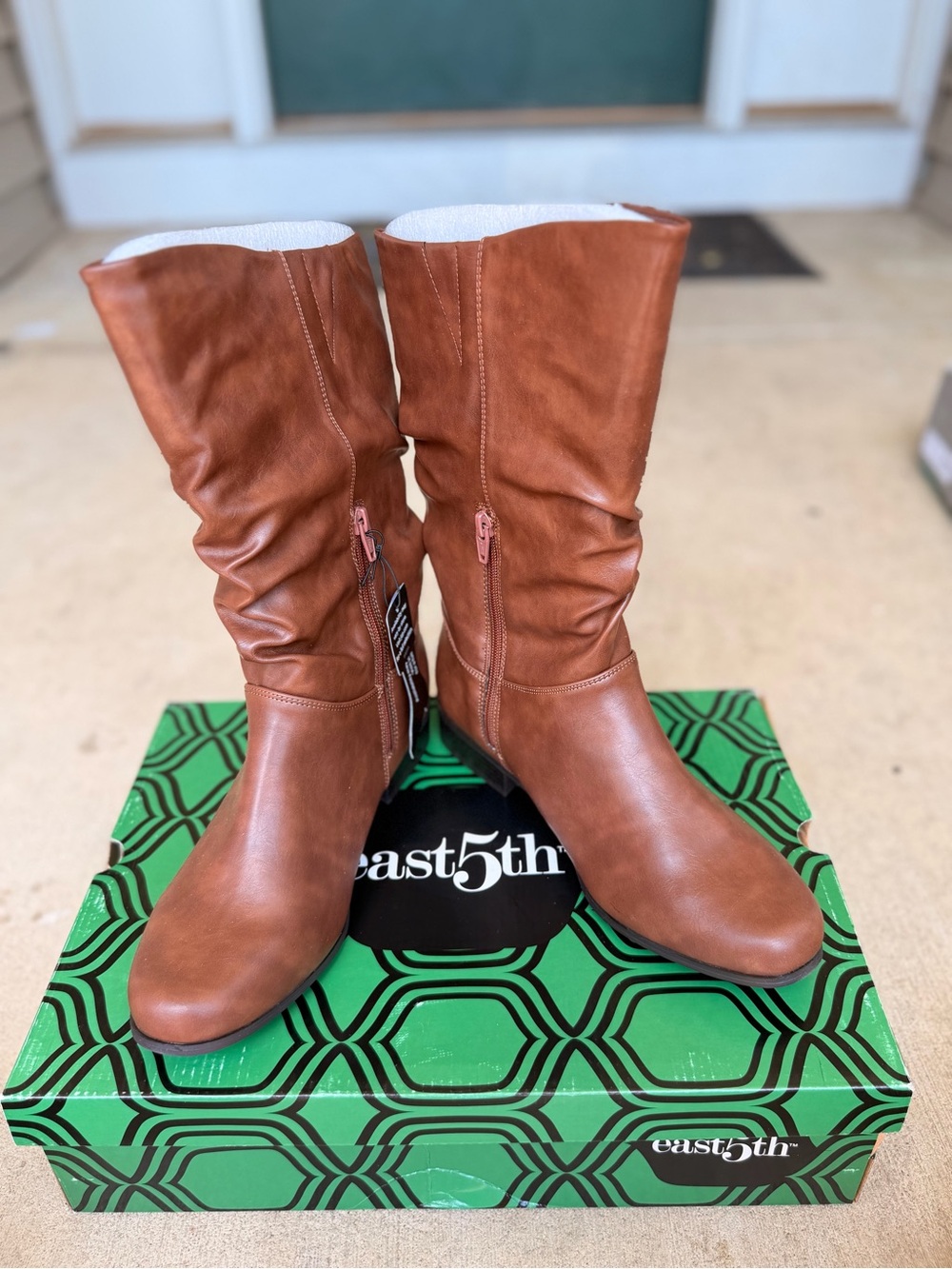 East 5th EF Junction Cognac Slouch Boots Women’s Size 10 Medium